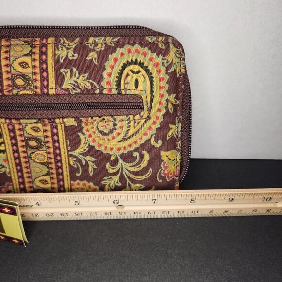 Maggi B French Country Zip Around Paisley Wallet Wristlet - Picture 9 of 10